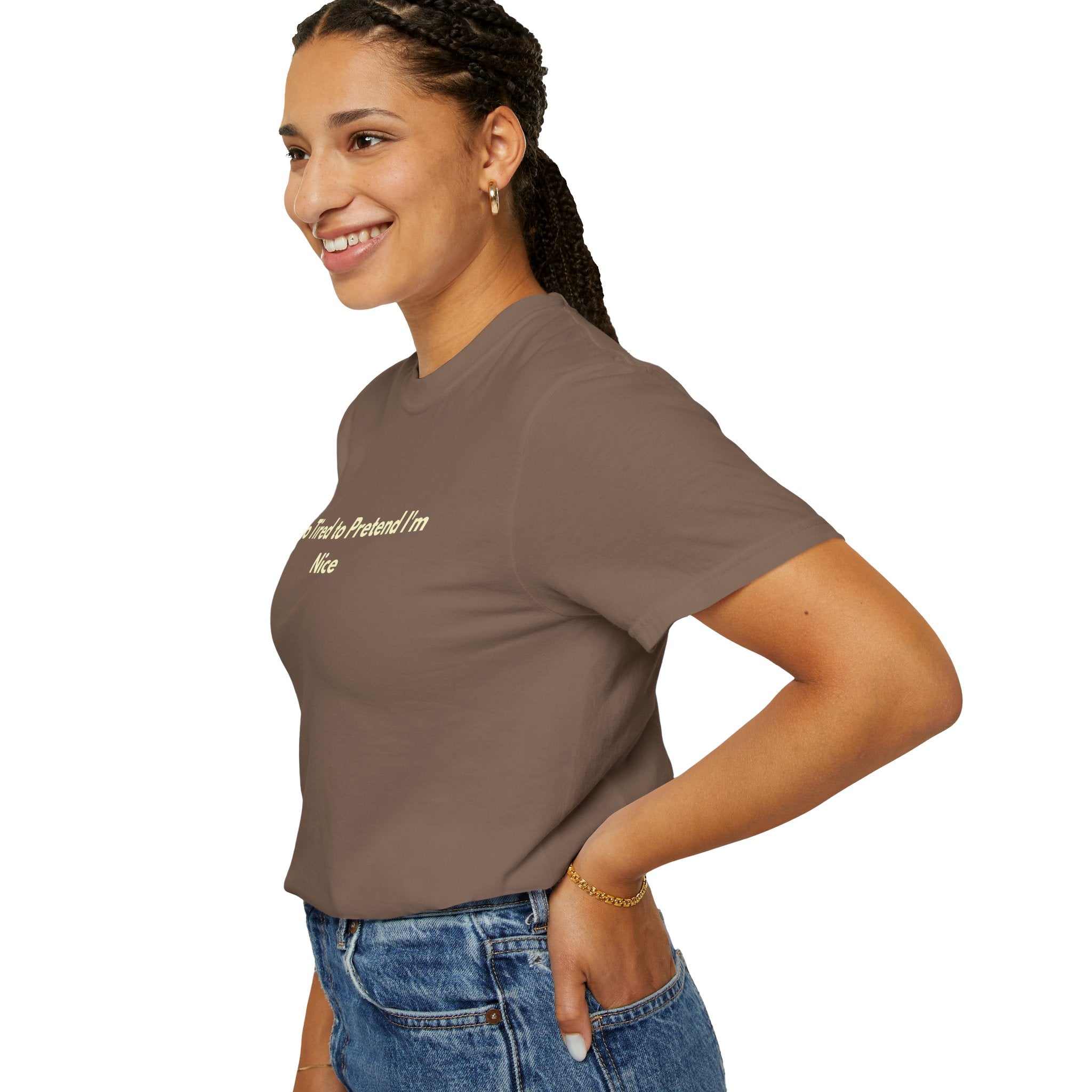 Too Tired to Pretend I'm Nice Shirt  Funny Introvert Shirt  Sarcastic Graphic Tee  Comfort Colors Shirt  Social Battery Low  Gift for Her