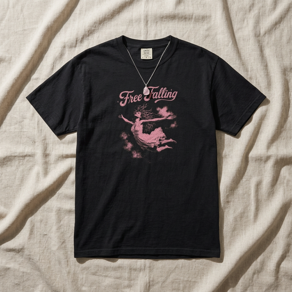 Free Falling Shirt,  Feminine Graphic Tee,  Dreamy Vintage Aesthetic Shirt  Comfort Colors  Cottagecore Fairy Shirt  Soft Grunge Women's Tee