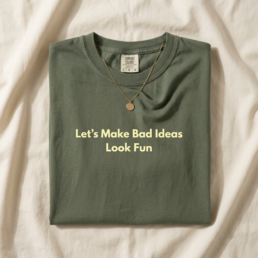 Let's Make Bad Ideas Look Fun Shirt | Funny Sarcastic Shirt | Comfort Colors 1717 Graphic Tee | Weekend Party Shirt | Funny Gift for Friends