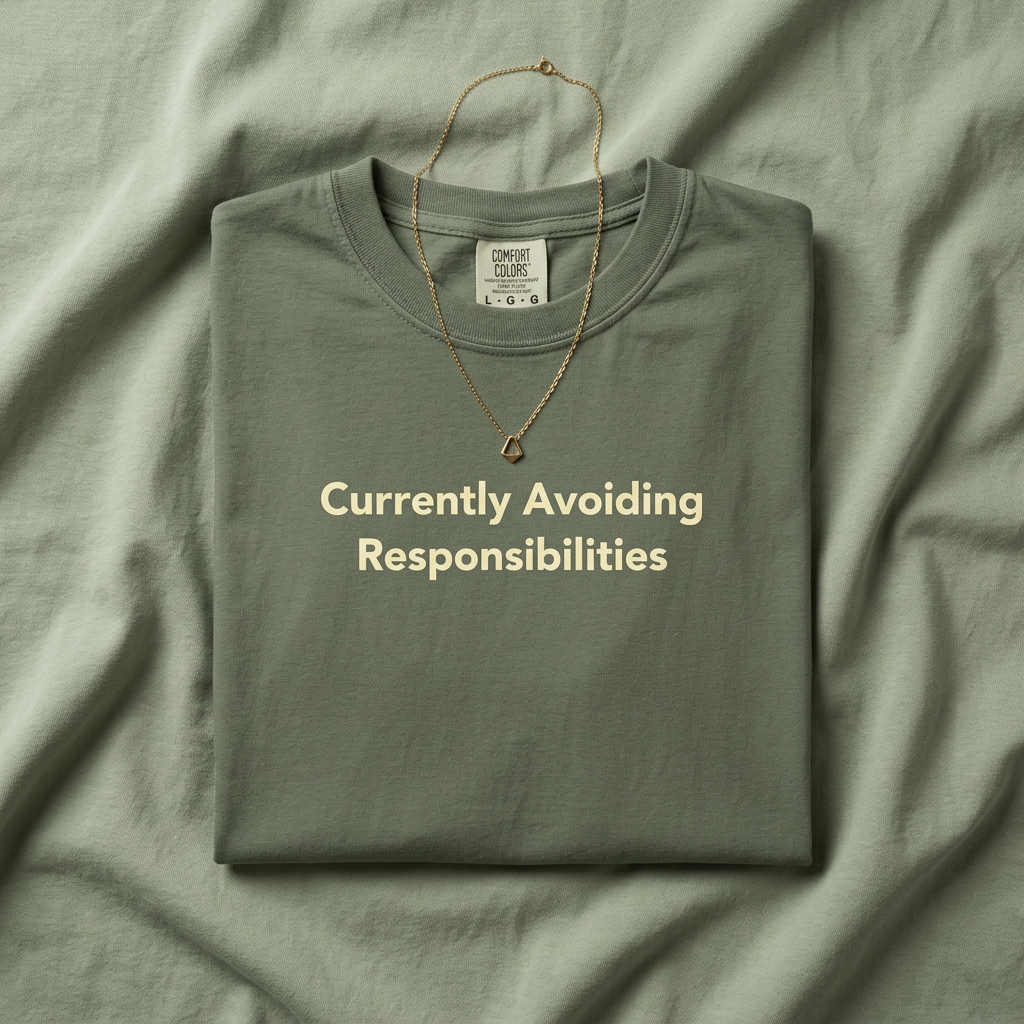 Currently Avoiding Responsibilities Shirt  Funny Procrastination Tee Comfort Colors Shirt Introvert Humor Shirt Sarcastic Humor Womens Shirt