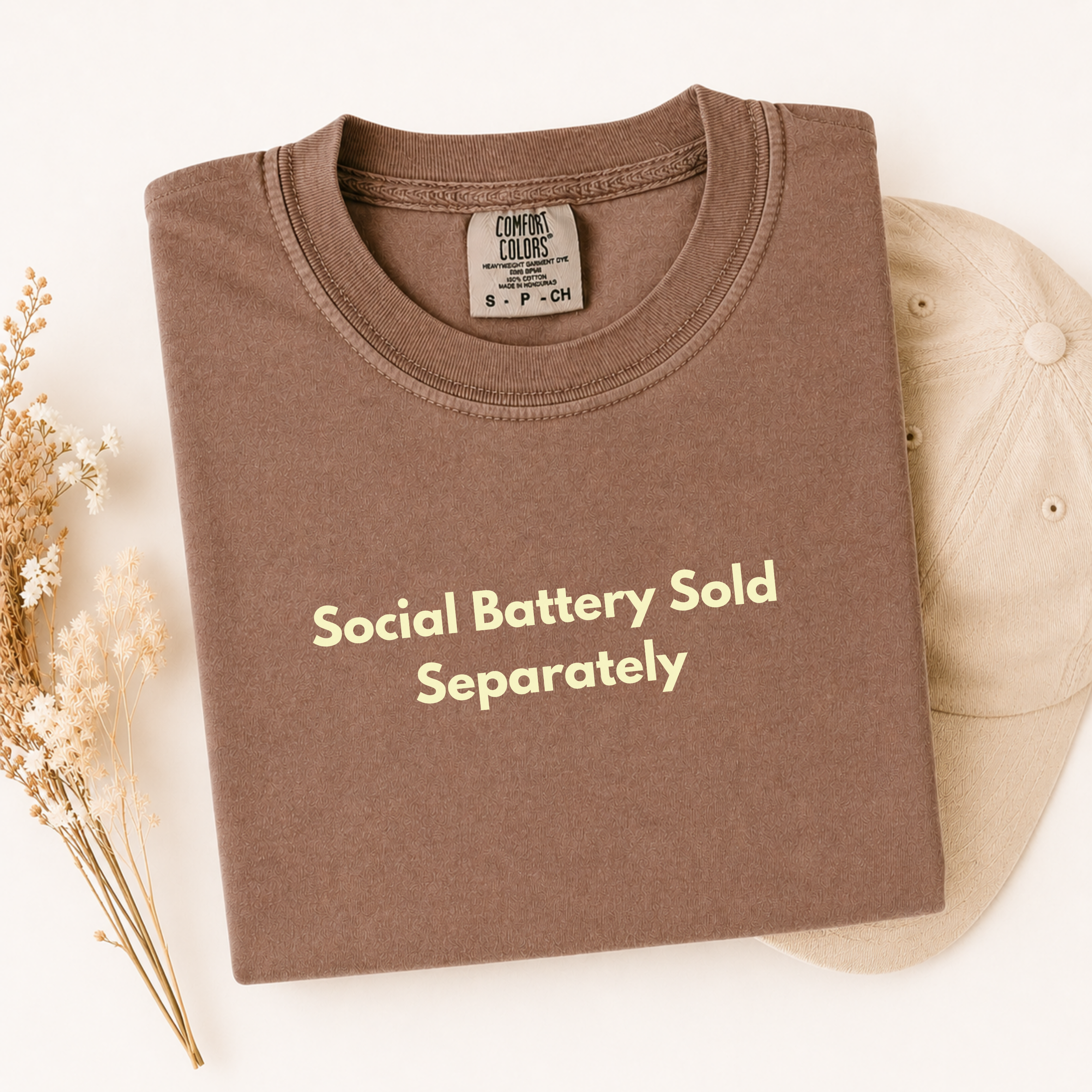 Social Battery Sold Separately Shirt  Funny Introvert Shirt  Comfort Colors  Tee | Sarcastic Social Anxiety Tee  Funny Gift for Her