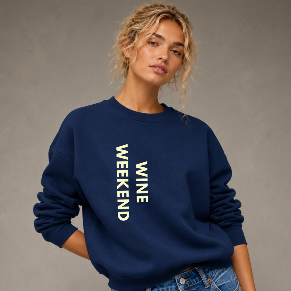 Wine Weekend Sweatshirt,  Funny Wine Lover Crewneck For Women, Cozy Weekend Sweatshirt, Wine Gift for Her,  Girls Weekend Shirt