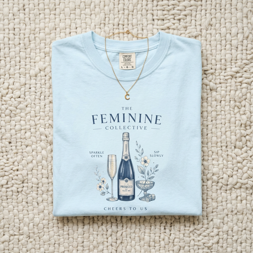 Comfort Colors Feminine Collective Shirt, Prosecco Lovers,  Girls Trip Shirt,  Book Club shirt  Champagne Graphic Shirt  Brunch Tee