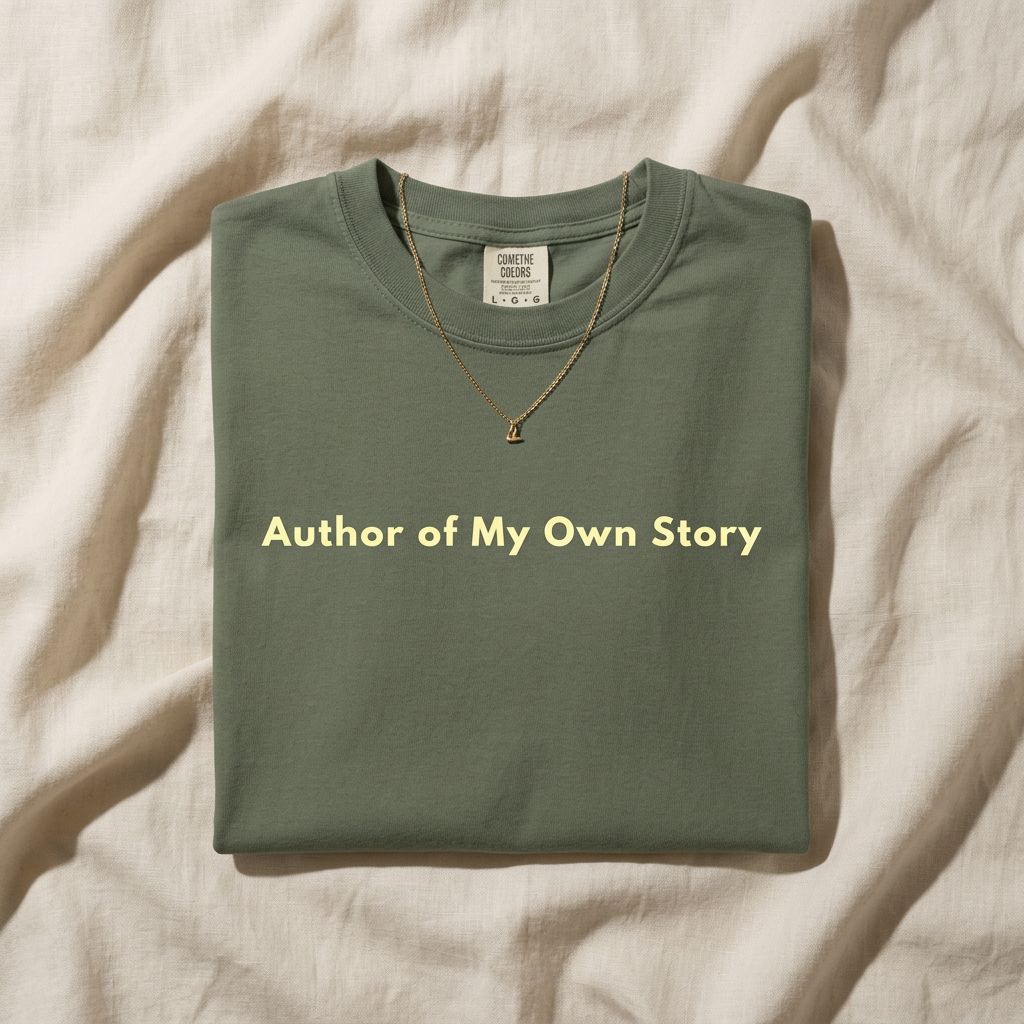 Comfort Colors Author of My Own Story  Shirt,  Inspirational Shirt,  Book Lover Shirt, Women Empowerment Viral Quote Trendy Shirt