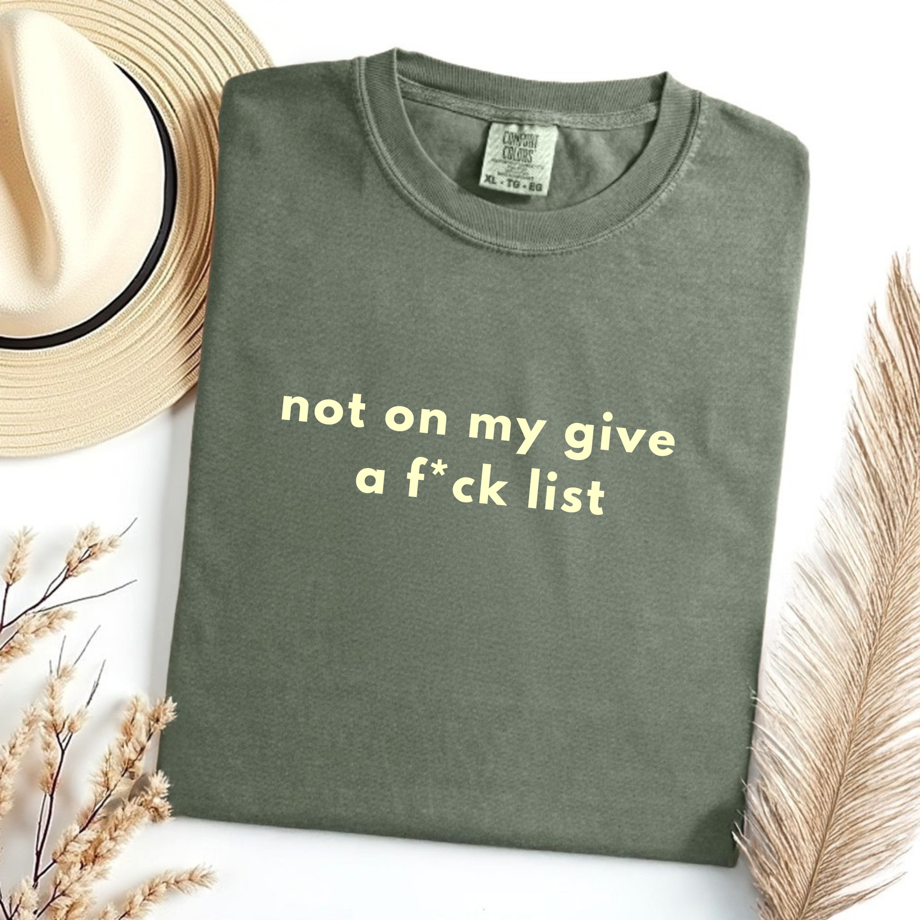 Comfort Colors Funny Shirt For Women, Not On My Give a F*ck List Tee,  Sarcastic Shirt, Adult Humor Shirt , Humor Shirt, Trendy Womens Shirt