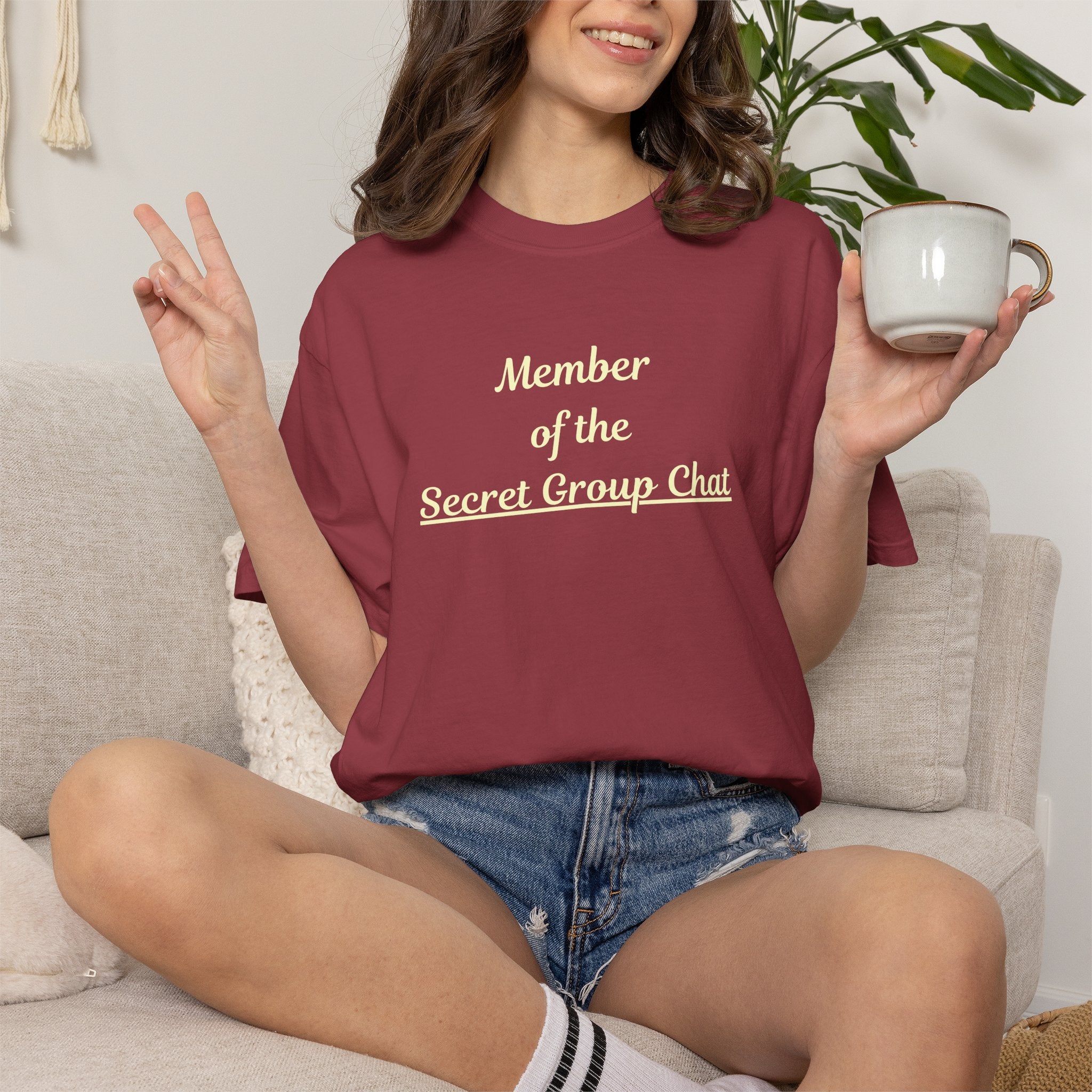 Member of the Secret Group Chat Shirt,  Friend Group Tee,  Comfort Colors  Shirt,  Girls Trip Shirt,  Snarky family tee,  Sarcastic tee