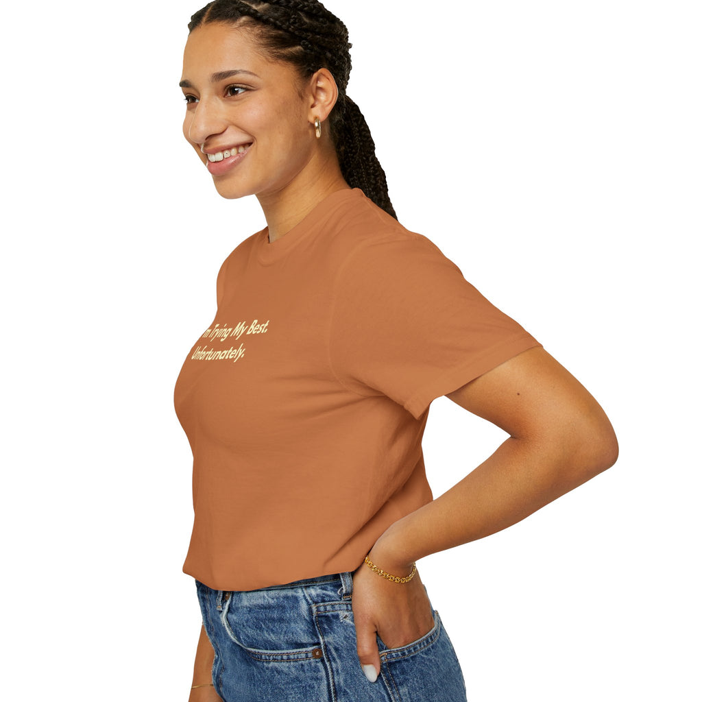 I'm Trying My Best Unfortunately Shirt,  Funny Sarcastic Shirt,  Introvert  Tee,  Comfort Colors Shirt,  Burnout Humor Tee  Mental Health